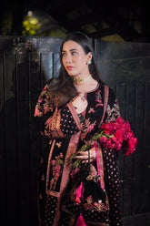 Aneela's Wedding Velvet Shirt 3 Piece Unstitched